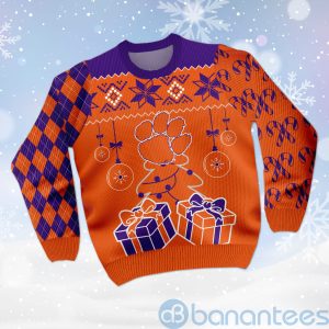 Christmas Gift Clemson Tigers Funny Ugly Christmas 3D Sweater Product Photo