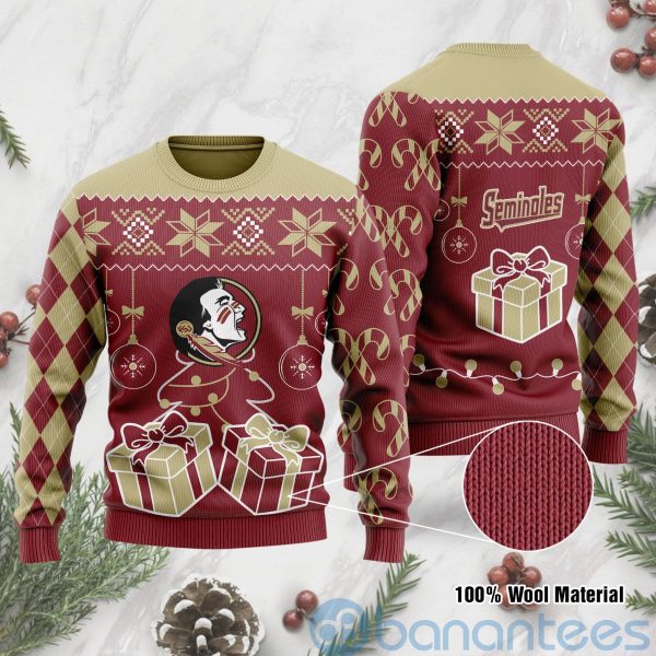 Christmas Gift Florida State Seminoles Funny Ugly Christmas 3D Sweater Product Photo
