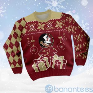Christmas Gift Florida State Seminoles Funny Ugly Christmas 3D Sweater Product Photo