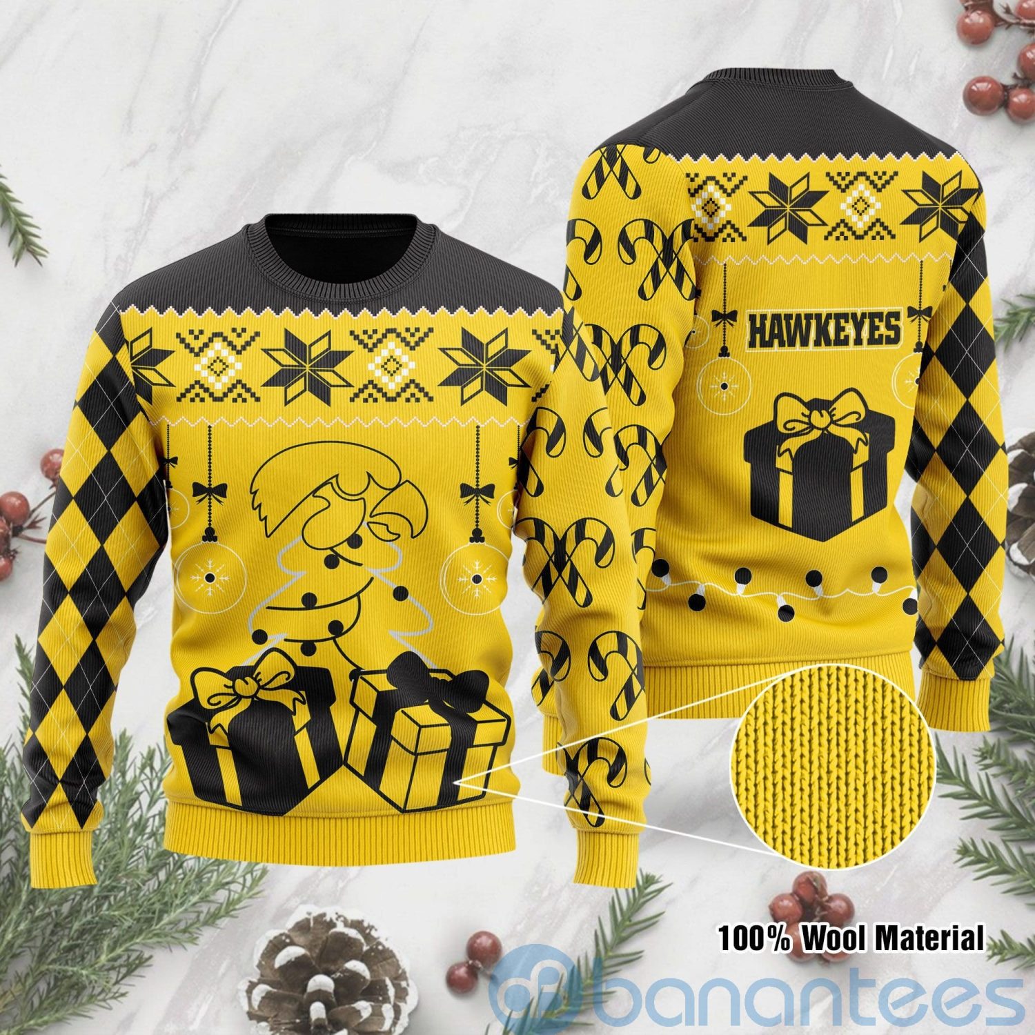 Christmas Gift Iowa Hawkeyes Funny Ugly Christmas 3D Sweater