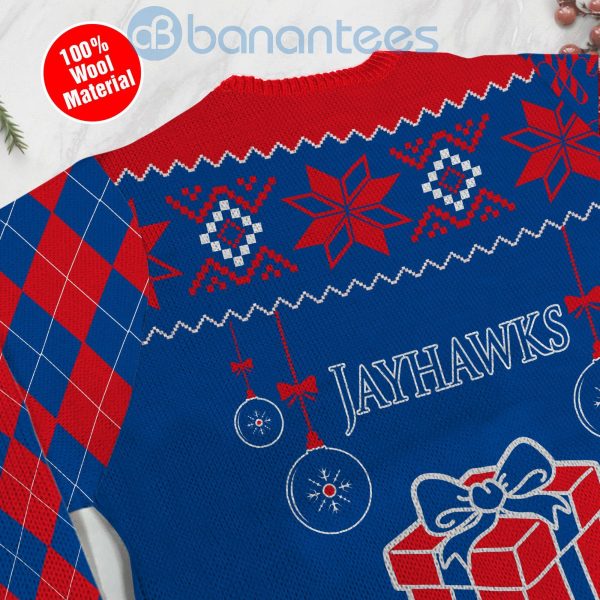 Christmas Gift Kansas Jayhawks Funny Ugly Christmas 3D Sweater Product Photo