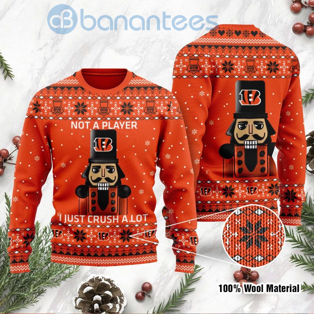 Cincinnati Bengals I Am Not A Player I Just Crush Alot Ugly Christmas 3D Sweater