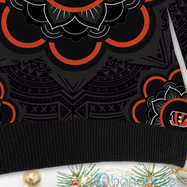 Cincinnati Bengals Mandala Logo Ugly Christmas 3D Sweater Product Photo