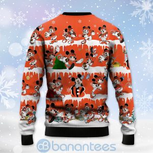 Cincinnati Bengals Mickey American Football Ugly Christmas 3D Sweater Product Photo