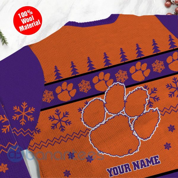 Clemson Tigers Custom Name Personalized Ugly Christmas 3D Sweater Product Photo
