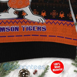 Clemson Tigers Snoopy Dabbing Ugly Christmas 3D Sweater Product Photo