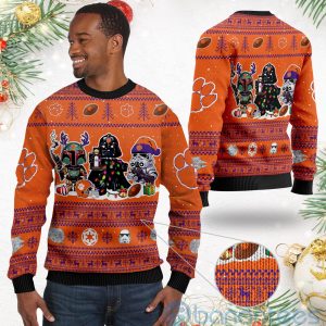 Clemson Tigers Star Wars Ugly Christmas 3D Sweater Product Photo