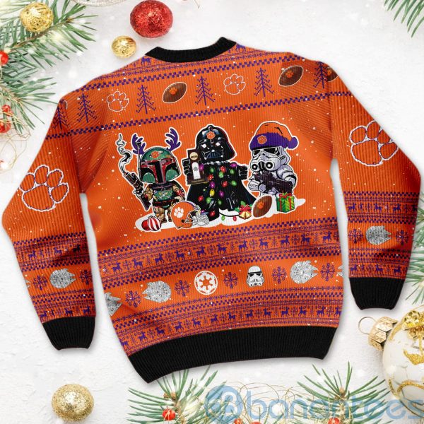 Clemson Tigers Star Wars Ugly Christmas 3D Sweater Product Photo