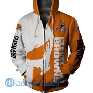 Cleveland Browns 3D Hoodie Mens Skull Printed Product Photo
