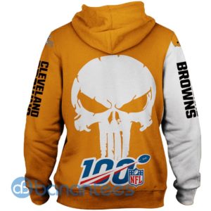 Cleveland Browns 3D Hoodie Mens Skull Printed Product Photo