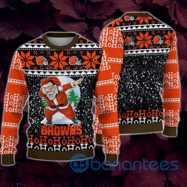 Cleveland Browns Santa Claus Ho Ho Ho All Over Printed 3D Sweatshirt Product Photo