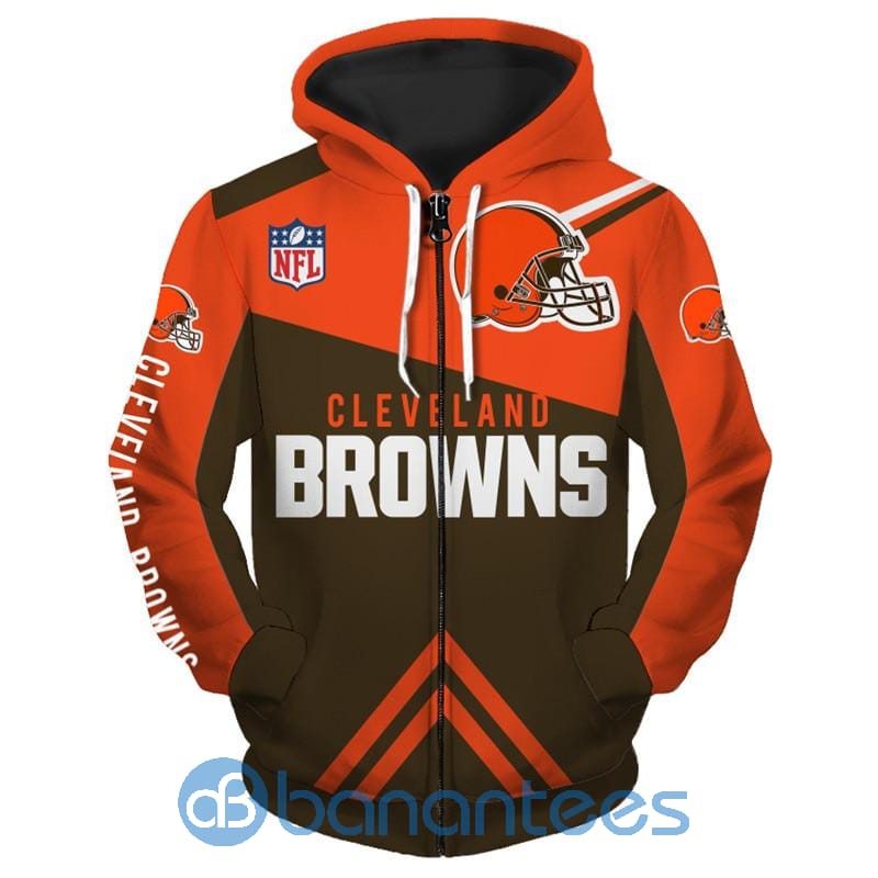 Cleveland Browns Zip Hoodies All Over Printed