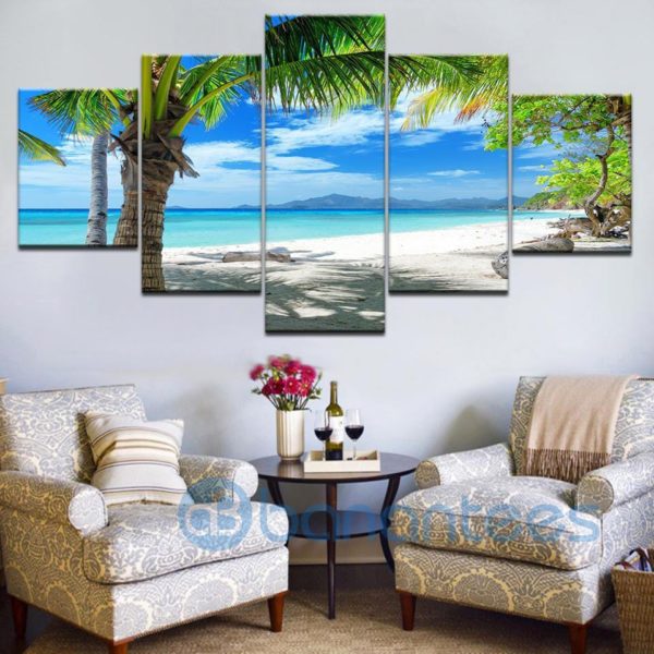 Coconut Palm Trees Tropical Beach Wall Art Product Photo