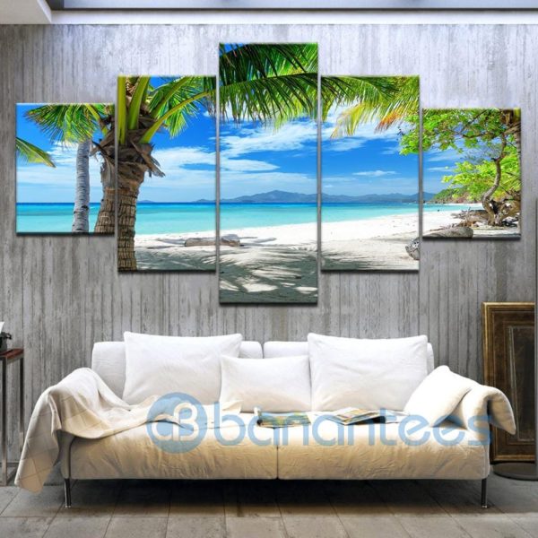 Coconut Palm Trees Tropical Beach Wall Art Product Photo