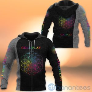 Coldplay Black All Over Printed Hoodies Zip Hoodies Product Photo