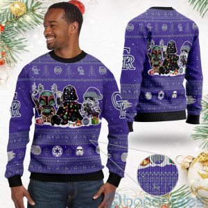 Colorado Rockies Star Wars Ugly Christmas 3D Sweater Product Photo
