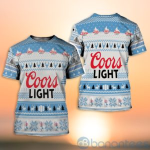 Coors Light Beer Ugly Christmas All Over Printed 3D Shirt Product Photo