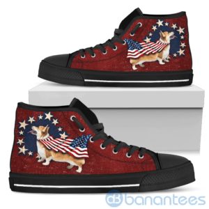 Corgi Gift For Independence Day High Top Shoes Product Photo