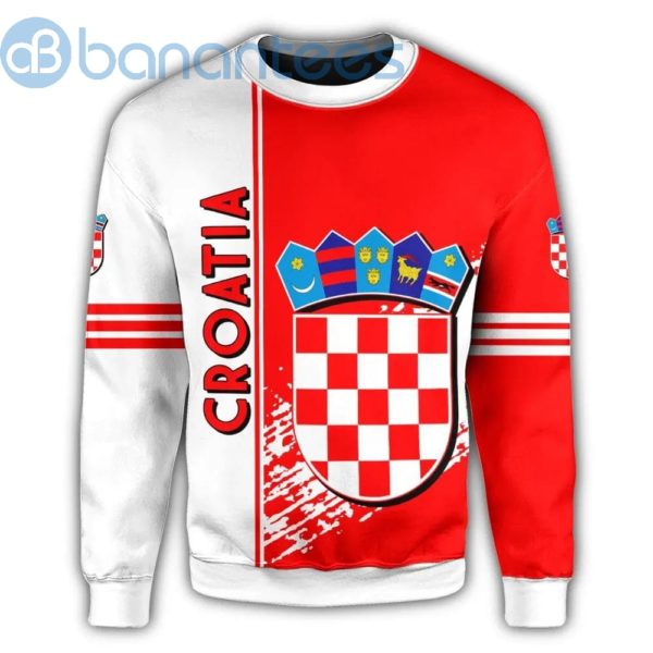 Croatia Coat Of Arms Quarter Style Red And White All Over Printed 3D Sweatshirt Product Photo