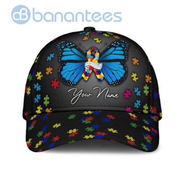 Custom Butterfly Autism Awareness All Over Printed 3D Cap Product Photo