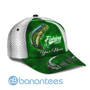 Custom Name Bass Fishing Hat Hook Full Printed 3D Cap Product Photo