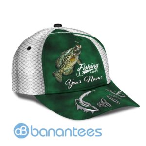 Custom Name Crappie Fishing Hat Hook Full Printed 3D Cap Product Photo