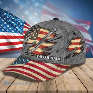 Custom Name Fishing Hat Hook All Over Printed 3D Cap Product Photo
