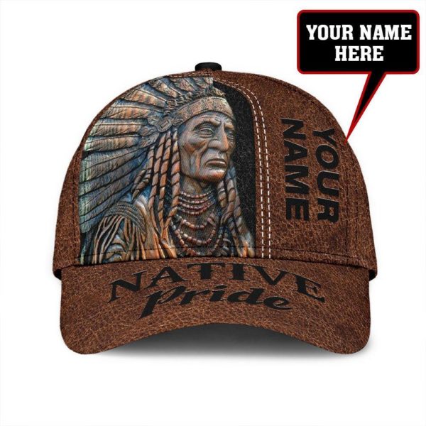 Custom Name Native American All Over Printed 3D Cap Product Photo