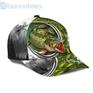 Custom Name Northern Pike Fishing Heart Beat Hook Printed All Over Printed 3D Cap Product Photo