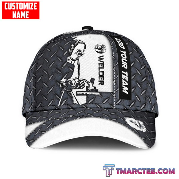 Custom Name Welder All Over Printed 3D Cap Product Photo