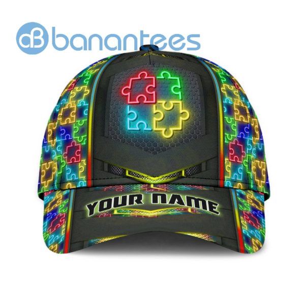 Custom Neon Autism Awareness All Over Printed 3D Cap Product Photo