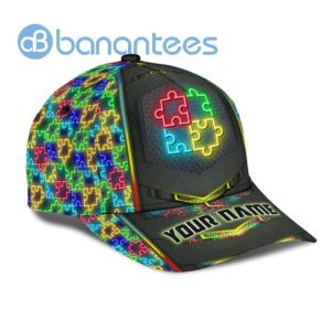 Custom Neon Autism Awareness All Over Printed 3D Cap Product Photo