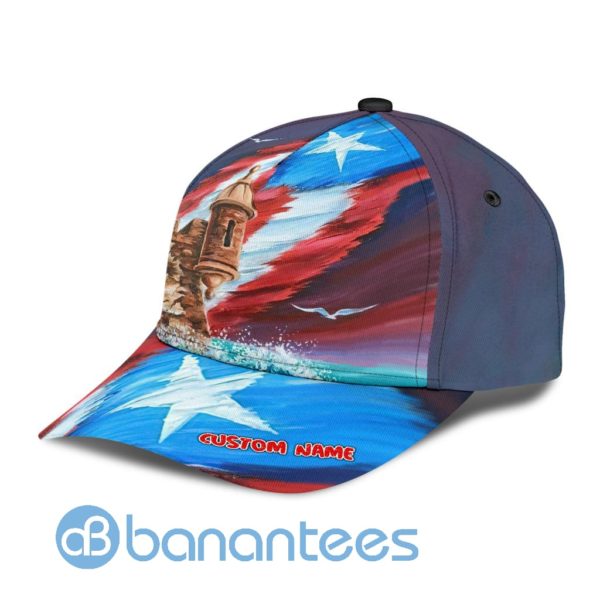 Customize Name Great Wave Puerto Rico All Over Printed 3D Cap Product Photo