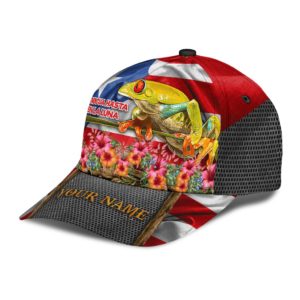 Customize Name Puerto Rico Flog And Habicus All Over Printed 3D Cap Product Photo