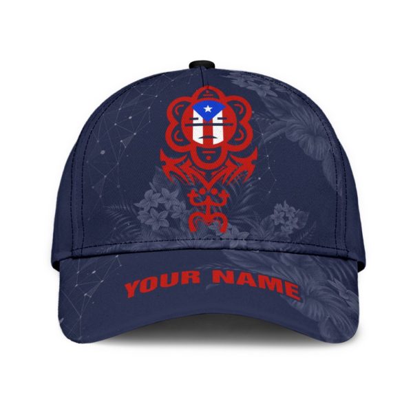 Customize Name Puerto Rico Tropical Pattern All Over Printed 3D Cap Product Photo