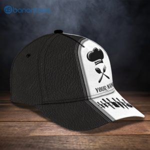 Customized Name Master Chef Black Leather All Over Printed 3D Cap Product Photo