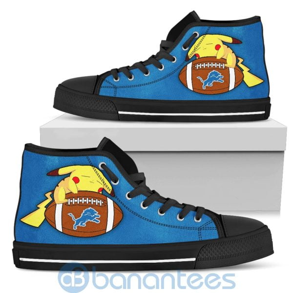 Cute Pikachu Cartoon Lover Detroit Lions High Top Shoes Product Photo