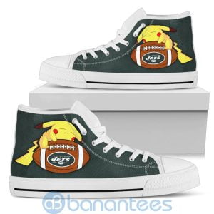 Cute Pikachu Cartoon Lover New York Jets High Top Shoes Product Photo