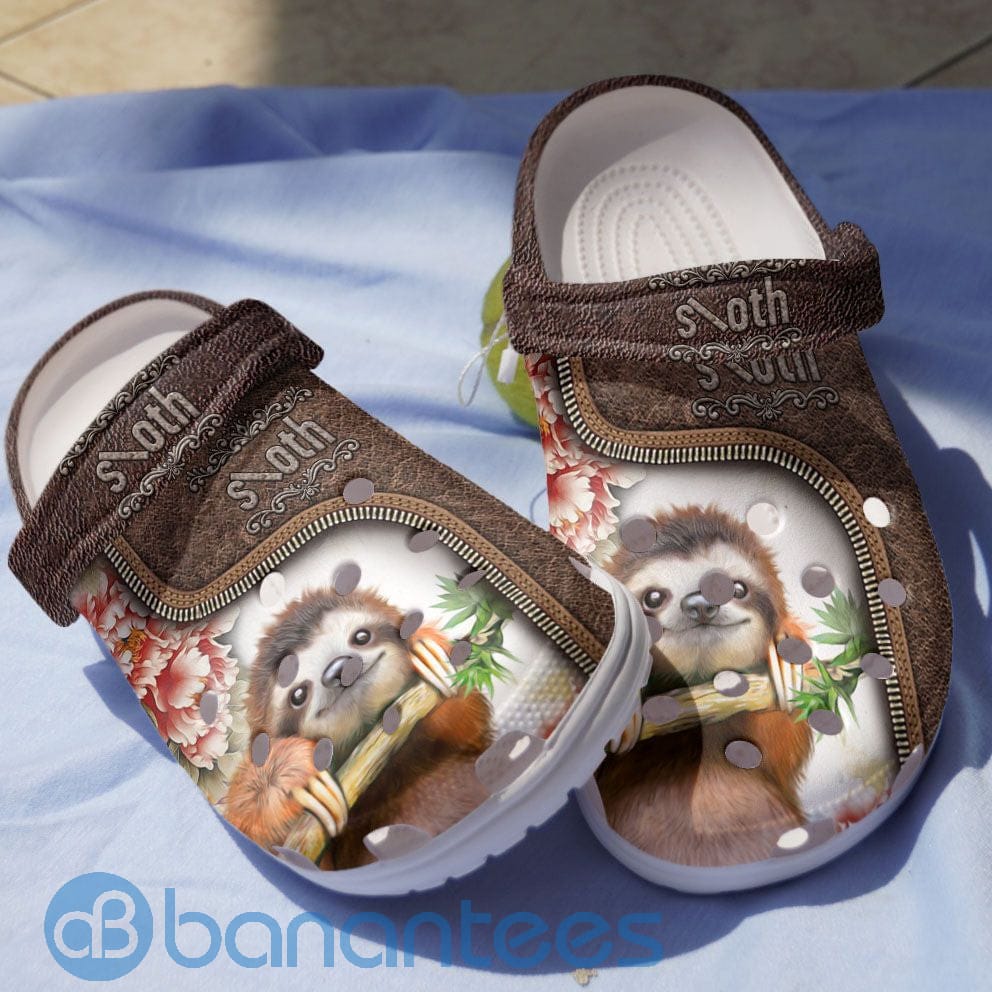 Cute Sloth Leather Clog Shoes For Men And Women