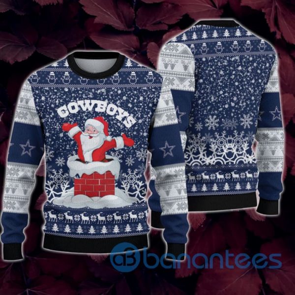 Dallas Cowboys Christmas Funny Santa Claus All Over Printed 3D Sweatshirt Product Photo