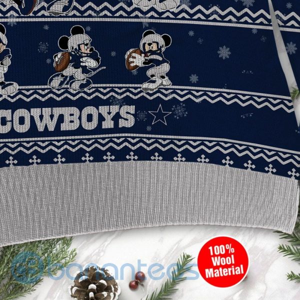 Dallas Cowboys Mickey Mouse Ugly Christmas 3D Sweater Product Photo
