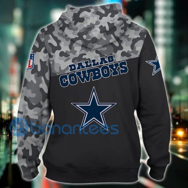 Dallas Cowboys Military All Over Printed Hoodie Zip Hoodie Product Photo