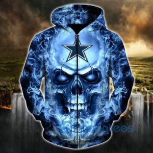 Dallas Cowboys Skull Printed 3D Hoodie Zip Hoodie Product Photo