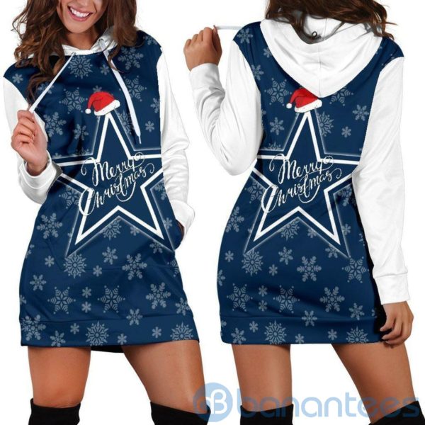 Dallas Cowboys Star Hoodie Dress For Women Product Photo