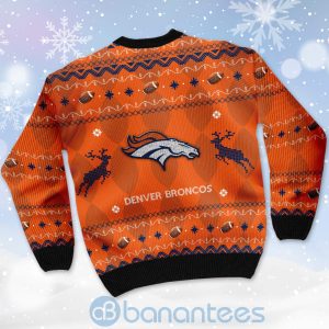 Denver Broncos American Football Black Ugly Christmas 3D Sweater Product Photo