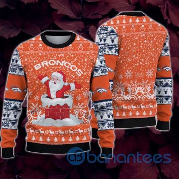 Denver Broncos Christmas Funny Santa Claus All Over Printed 3D Sweatshirt Product Photo