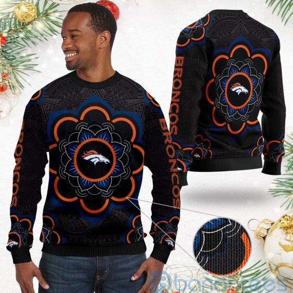 Denver Broncos Mandala Logo Ugly Christmas 3D Sweater Product Photo
