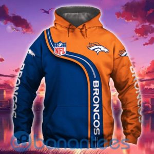 Denver Broncos Zip Up All Over Printed 3D Hoodie, Zip Hoodie Broncos Product Photo