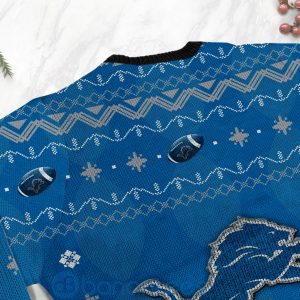 Detroit Lions American Football Black Ugly Christmas 3D Sweater Product Photo