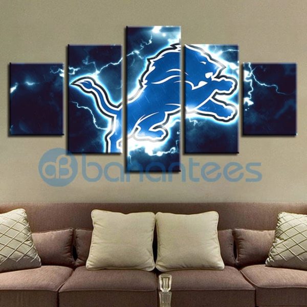 Detroit Lions Canvas Wall Art For Living Room Wall Decor Product Photo